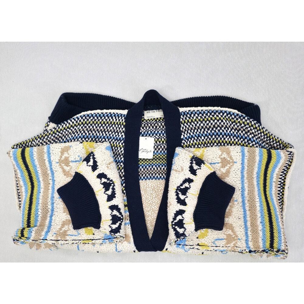 FREE PEOPLE We The Free Umbrella Knit Cardigan Sweater Oversized Large NWT - Picture 12 of 12